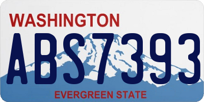 WA license plate ABS7393