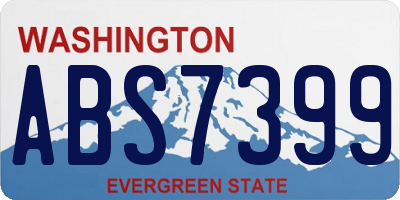 WA license plate ABS7399
