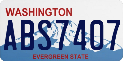 WA license plate ABS7407