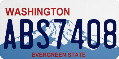 WA license plate ABS7408