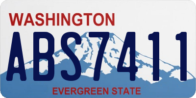 WA license plate ABS7411