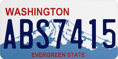 WA license plate ABS7415