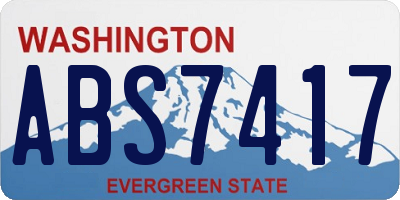 WA license plate ABS7417