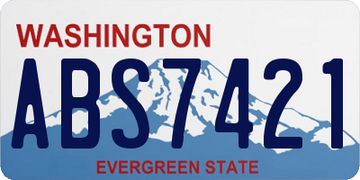 WA license plate ABS7421