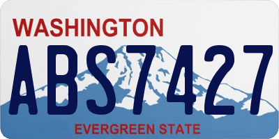 WA license plate ABS7427