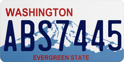 WA license plate ABS7445