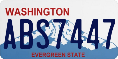 WA license plate ABS7447