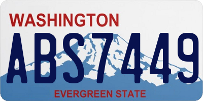 WA license plate ABS7449