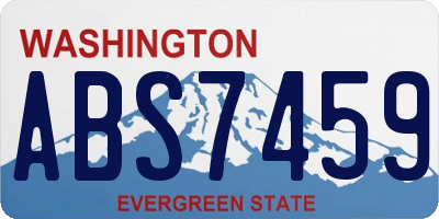 WA license plate ABS7459