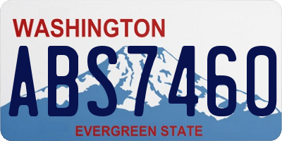 WA license plate ABS7460