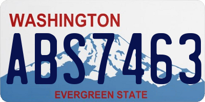 WA license plate ABS7463