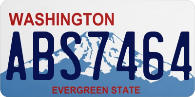 WA license plate ABS7464