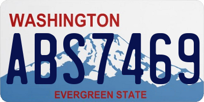 WA license plate ABS7469