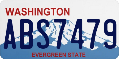 WA license plate ABS7479