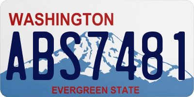 WA license plate ABS7481