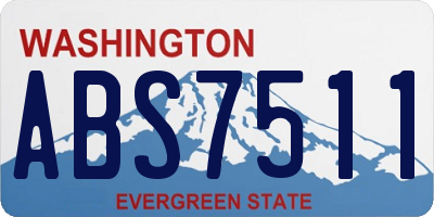 WA license plate ABS7511