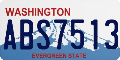 WA license plate ABS7513