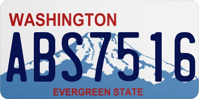 WA license plate ABS7516