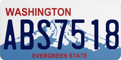 WA license plate ABS7518