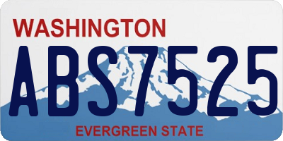 WA license plate ABS7525