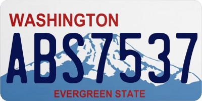 WA license plate ABS7537