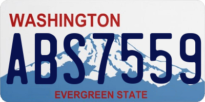 WA license plate ABS7559
