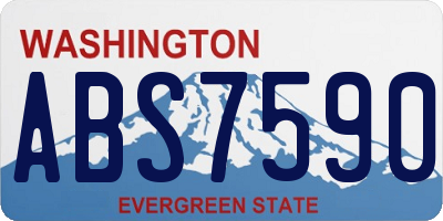WA license plate ABS7590