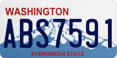 WA license plate ABS7591