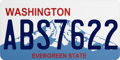 WA license plate ABS7622