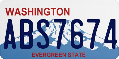 WA license plate ABS7674