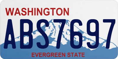 WA license plate ABS7697
