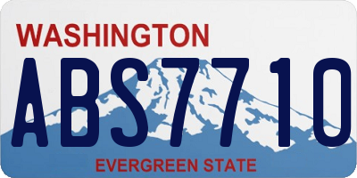 WA license plate ABS7710