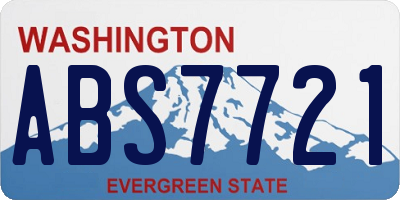 WA license plate ABS7721