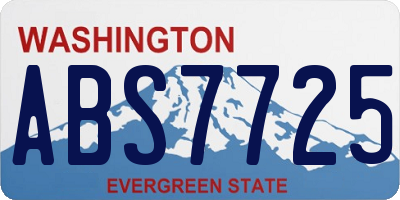 WA license plate ABS7725