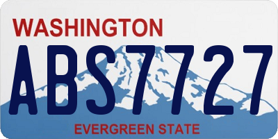 WA license plate ABS7727