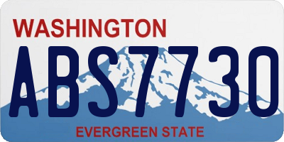 WA license plate ABS7730