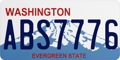 WA license plate ABS7776