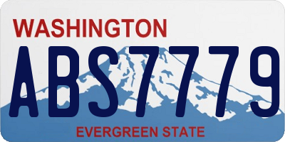 WA license plate ABS7779