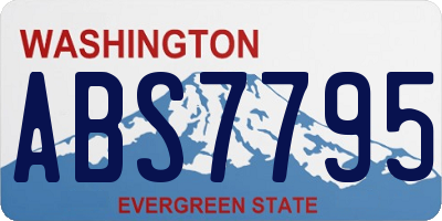 WA license plate ABS7795