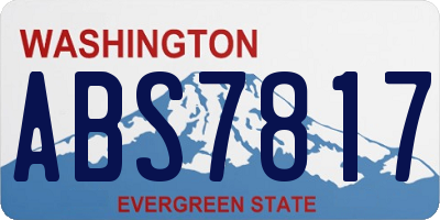 WA license plate ABS7817