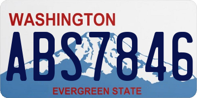 WA license plate ABS7846