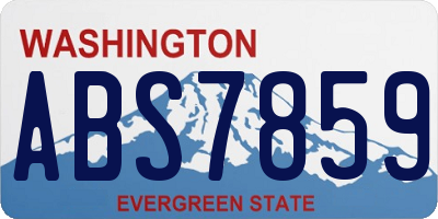 WA license plate ABS7859