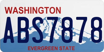 WA license plate ABS7878