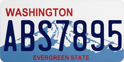 WA license plate ABS7895