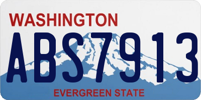 WA license plate ABS7913
