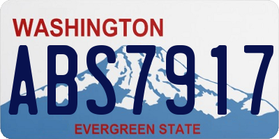 WA license plate ABS7917