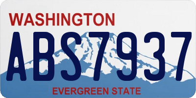 WA license plate ABS7937