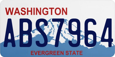 WA license plate ABS7964