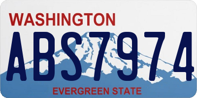 WA license plate ABS7974