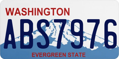 WA license plate ABS7976